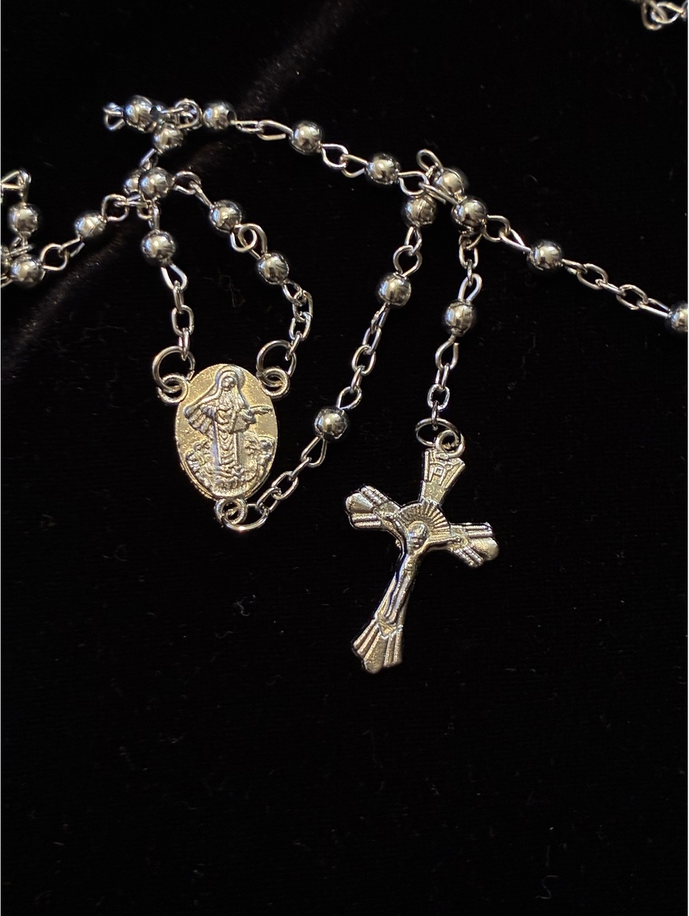 Silver tone Rosary
